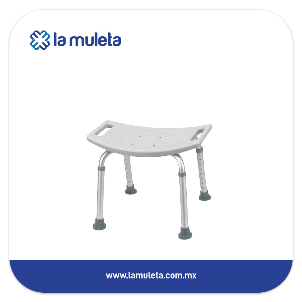 Banco para Ducha con Respaldo Desmontable Metix