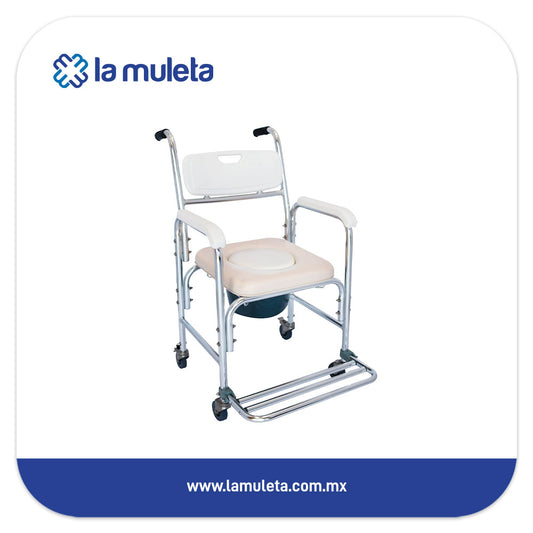 Silla Ducha Cómodo Acojinada con Ruedas Metix