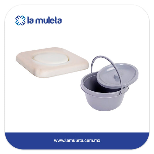 Cubeta y Asiento para Silla Ducha Cómodo Metix